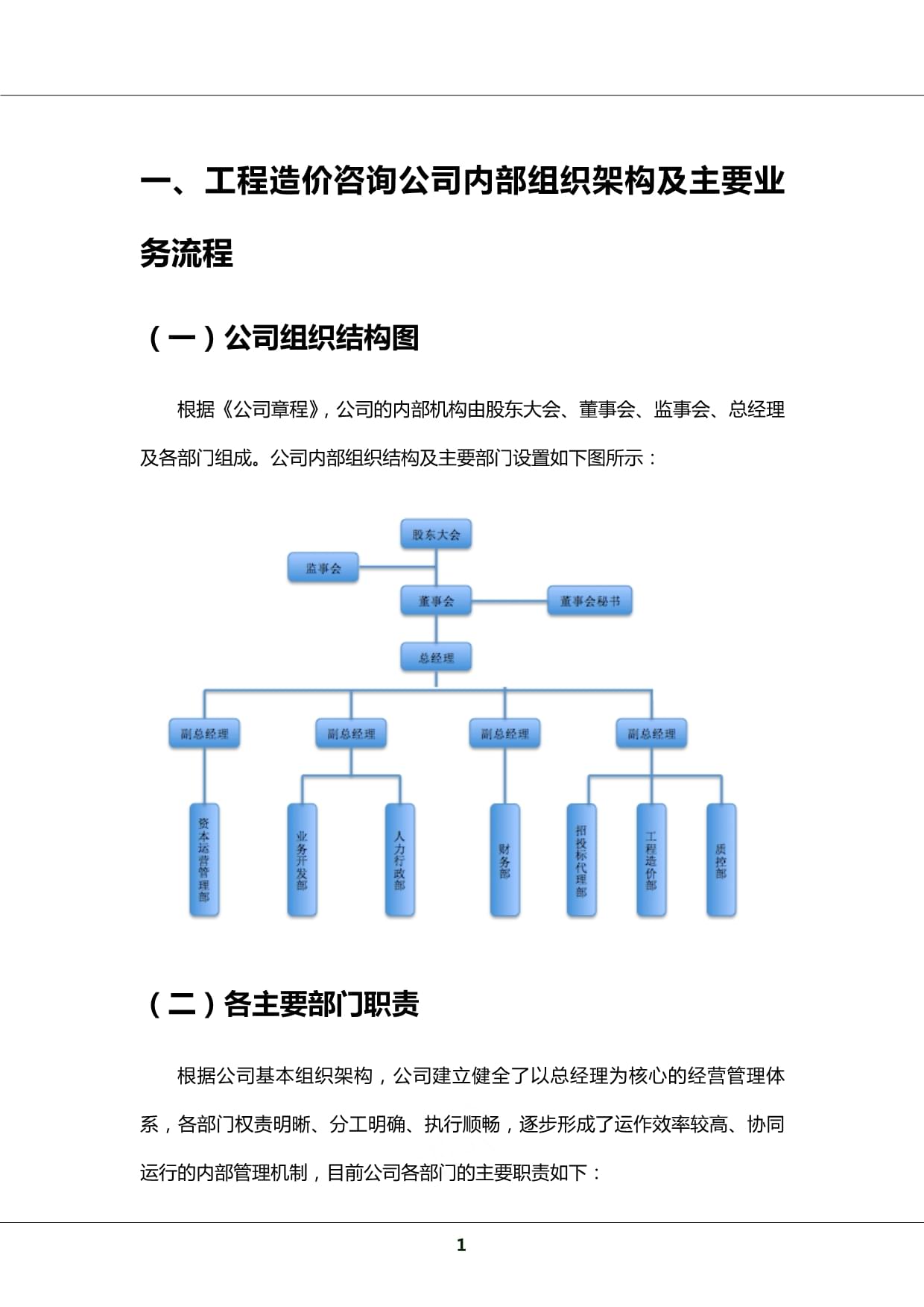 2019年工程造价咨询公司组织结构、部门职能、业务流程、商业模式、行业现状研究